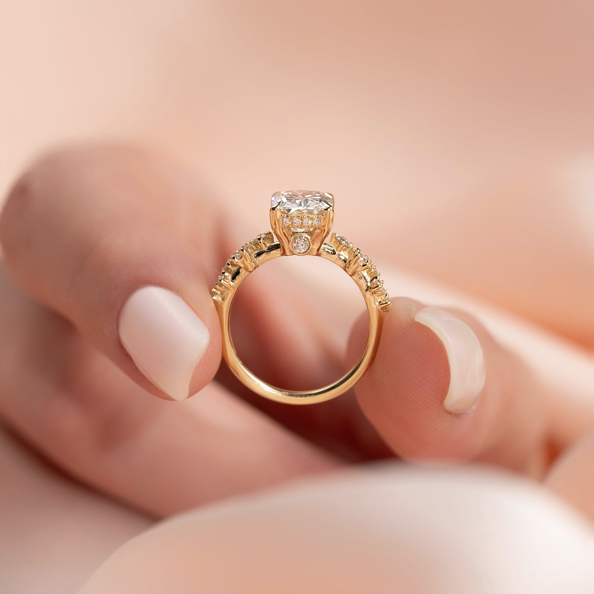 Asscher Three Stones Engagement Ring – 5.75 CT Moissanite Diamond