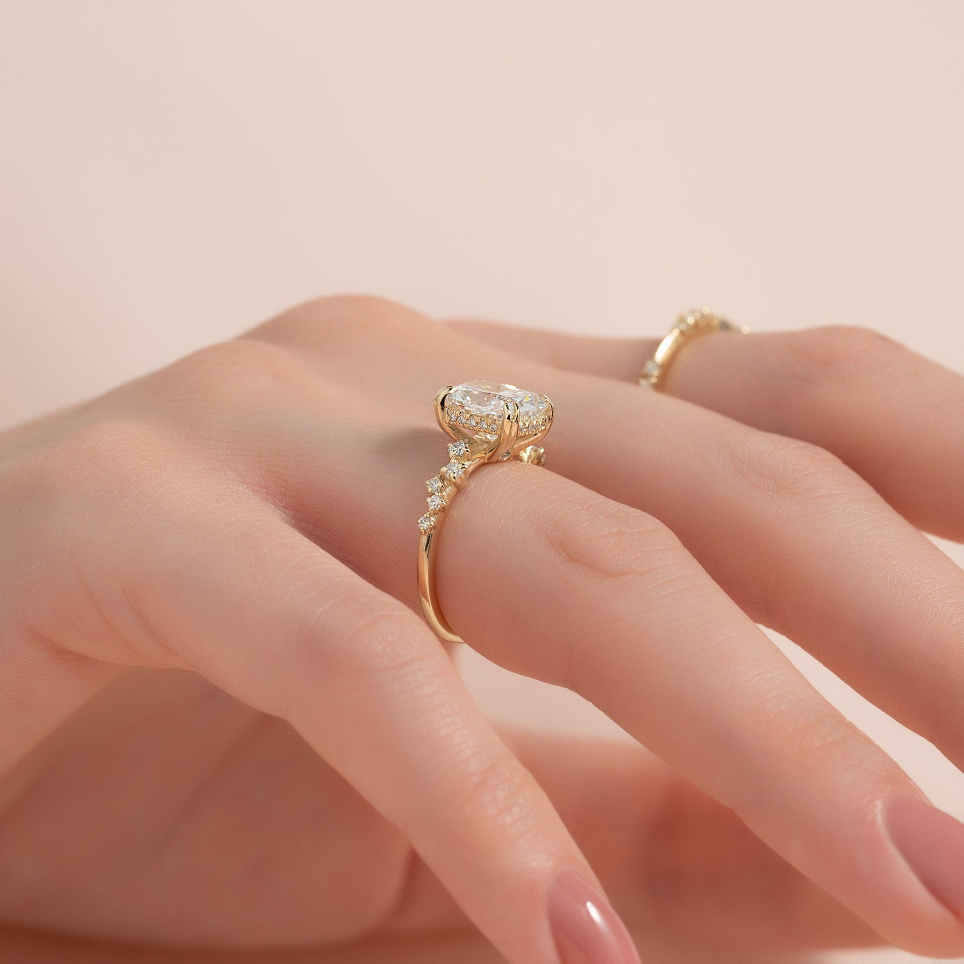Asscher Three Stones Engagement Ring – 5.75 CT Moissanite Diamond