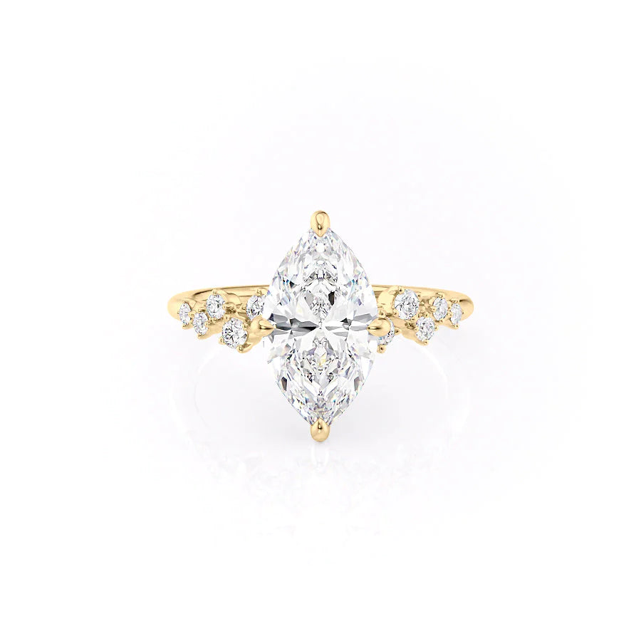 Asscher Three Stones Engagement Ring – 5.75 CT Moissanite Diamond