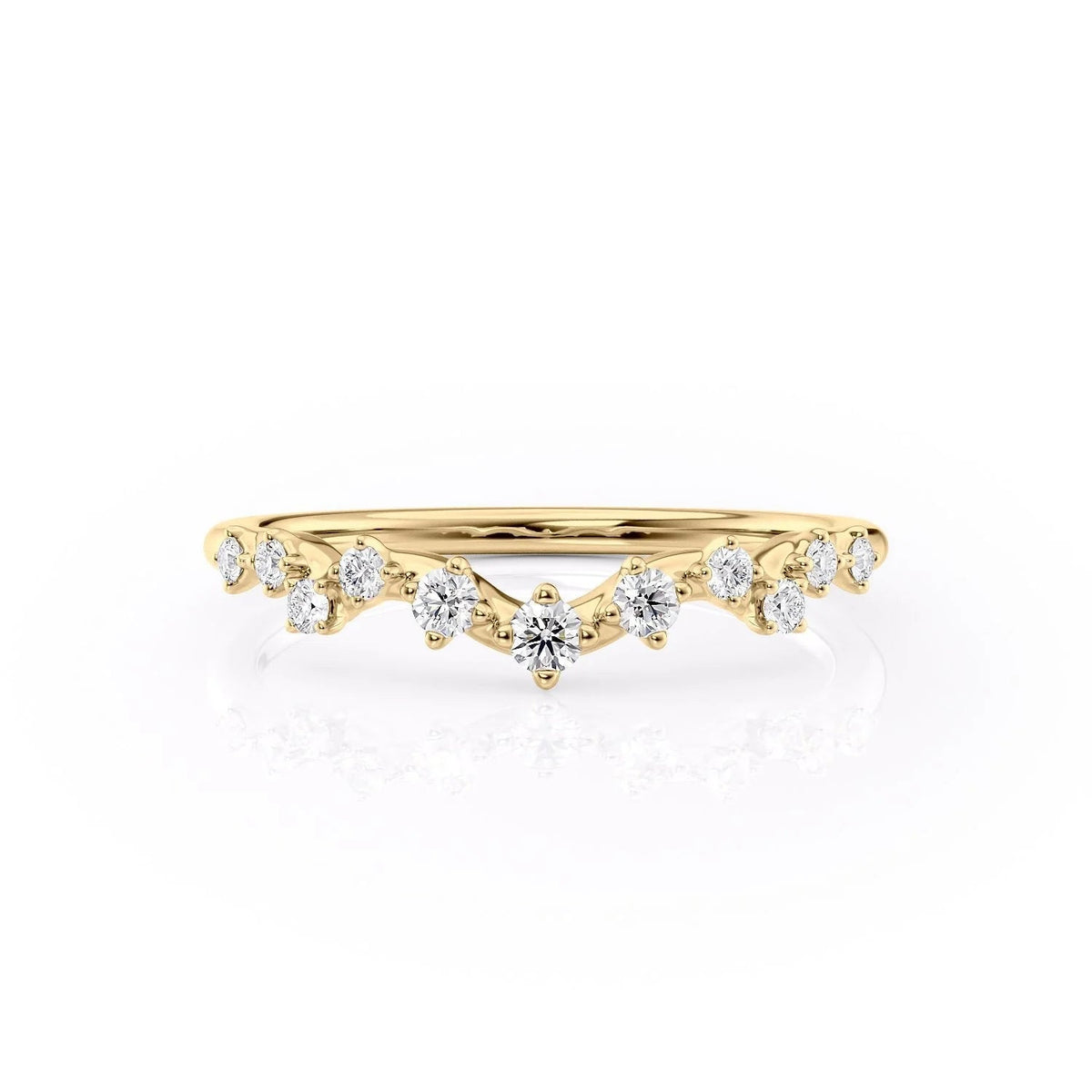 1.29 TCW Oval and Emerald Diamond Half Eternity DEF/VVS Lab Grown Wedding Band