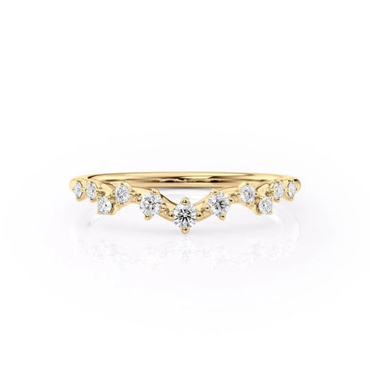 1.29 TCW Oval and Emerald Diamond Half Eternity DEF/VVS Lab Grown Wedding Band