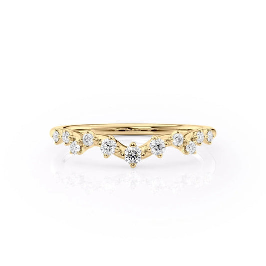 1.29 TCW Oval and Emerald Diamond Half Eternity DEF/VVS Lab Grown Wedding Band