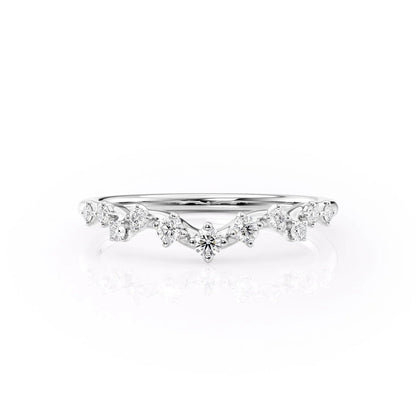 1.29 TCW Oval and Emerald Diamond Half Eternity DEF/VVS Lab Grown Wedding Band