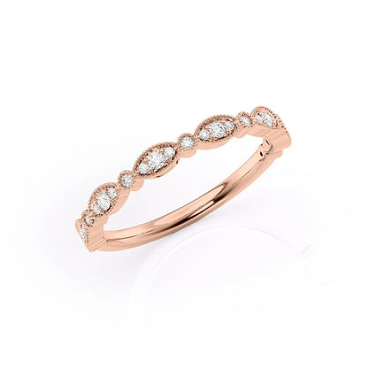 1.29 TCW Oval and Emerald Diamond Half Eternity DEF/VVS Lab Grown Wedding Band