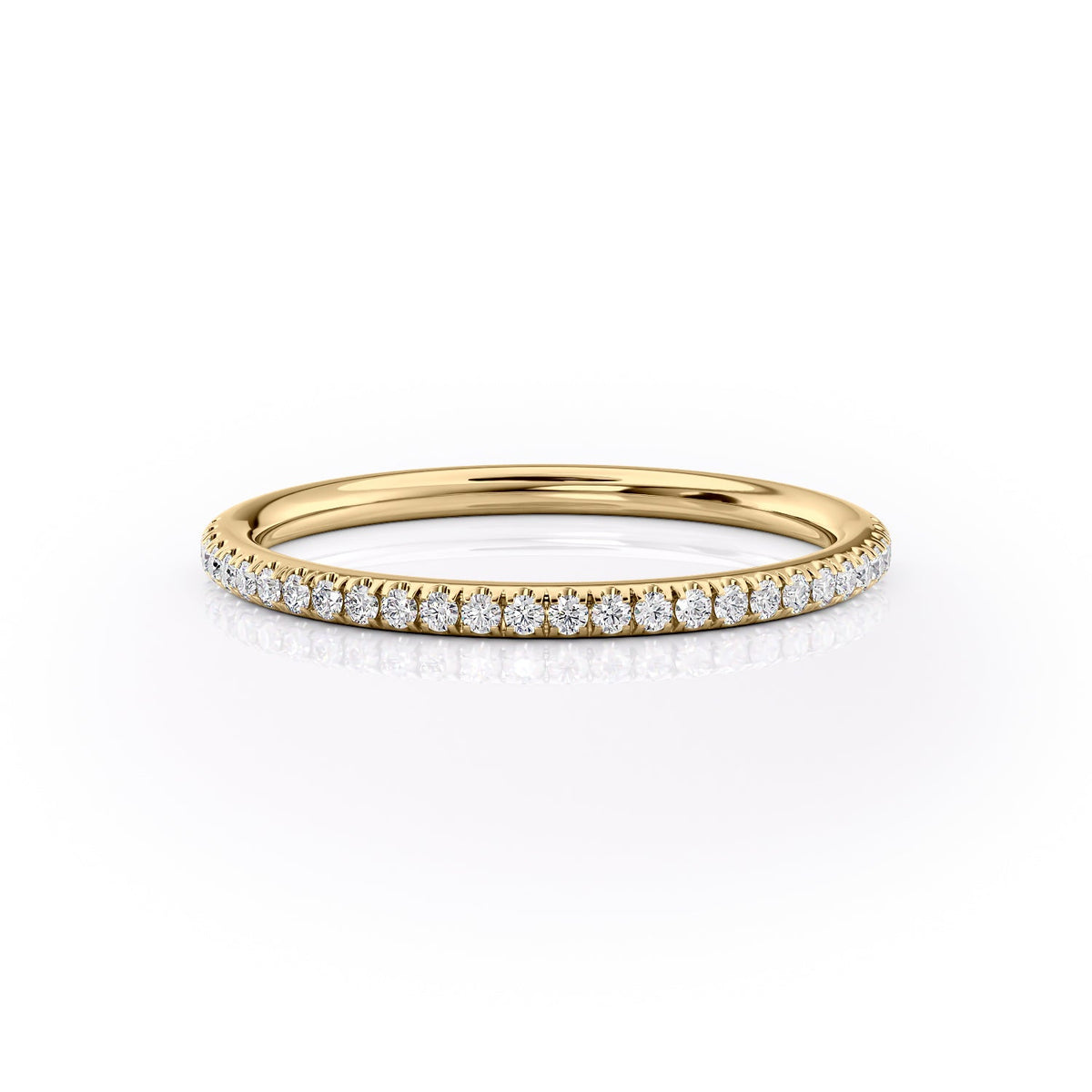 1.29 TCW Oval and Emerald Diamond Half Eternity DEF/VVS Lab Grown Wedding Band