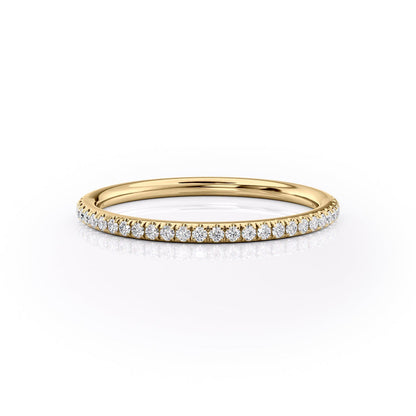 1.29 TCW Oval and Emerald Diamond Half Eternity DEF/VVS Lab Grown Wedding Band