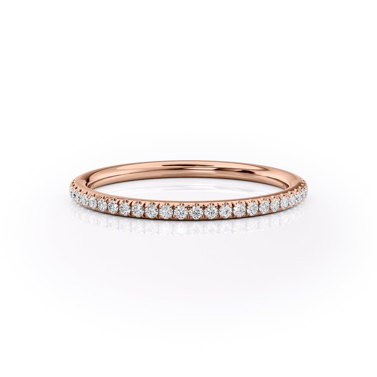 1.29 TCW Oval and Emerald Diamond Half Eternity DEF/VVS Lab Grown Wedding Band