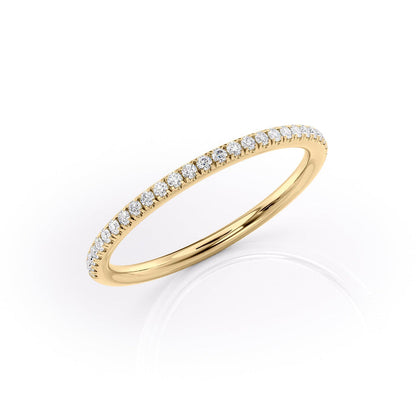 1.29 TCW Oval and Emerald Diamond Half Eternity DEF/VVS Lab Grown Wedding Band