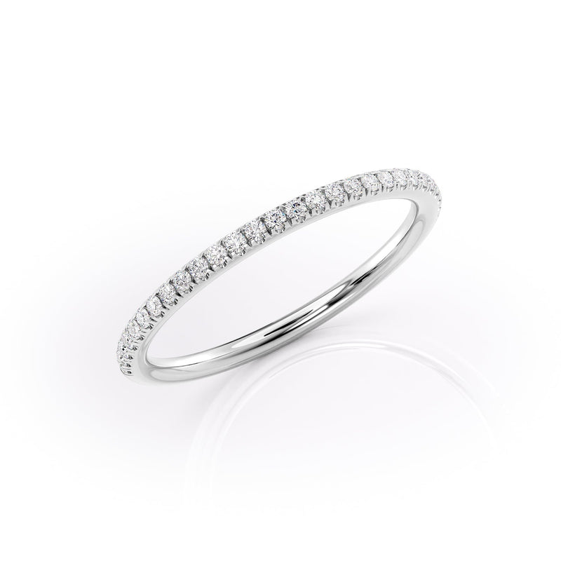 1.29 TCW Oval and Emerald Diamond Half Eternity DEF/VVS Lab Grown Wedding Band