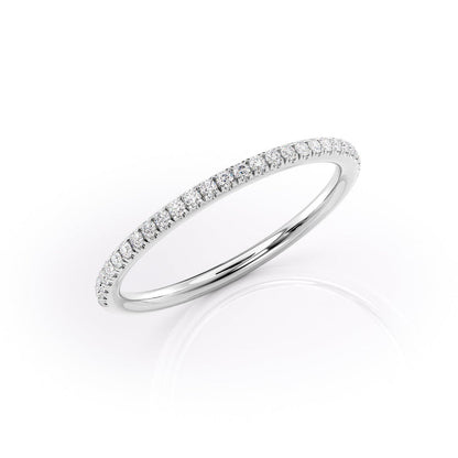 1.29 TCW Oval and Emerald Diamond Half Eternity DEF/VVS Lab Grown Wedding Band