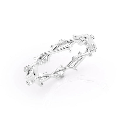 1.29 TCW Oval and Emerald Diamond Half Eternity DEF/VVS Lab Grown Wedding Band