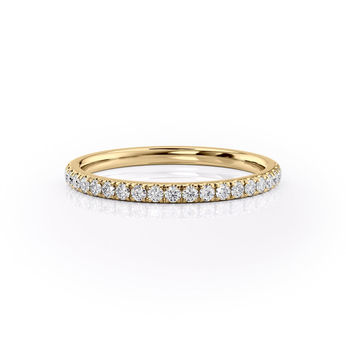 1.29 TCW Oval and Emerald Diamond Half Eternity DEF/VVS Lab Grown Wedding Band