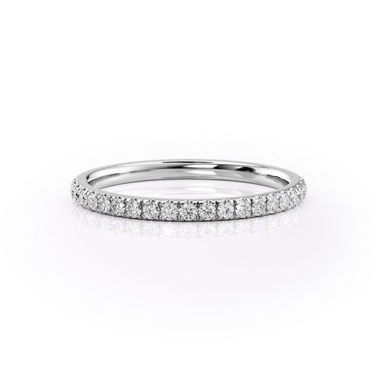 1.29 TCW Oval and Emerald Diamond Half Eternity DEF/VVS Lab Grown Wedding Band