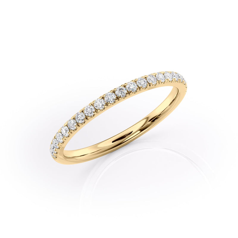 1.29 TCW Oval and Emerald Diamond Half Eternity DEF/VVS Lab Grown Wedding Band