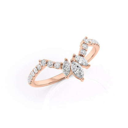 1.29 TCW Oval and Emerald Diamond Half Eternity DEF/VVS Lab Grown Wedding Band