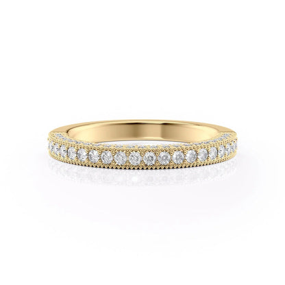 1.29 TCW Oval and Emerald Diamond Half Eternity DEF/VVS Lab Grown Wedding Band