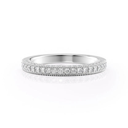 1.29 TCW Oval and Emerald Diamond Half Eternity DEF/VVS Lab Grown Wedding Band