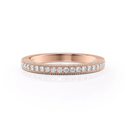 1.29 TCW Oval and Emerald Diamond Half Eternity DEF/VVS Lab Grown Wedding Band