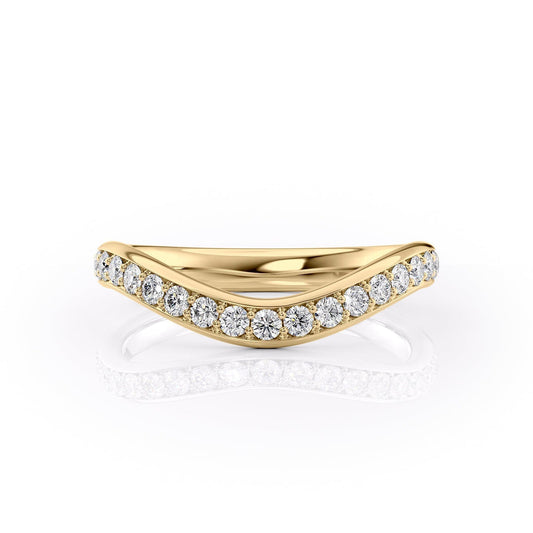 1.29 TCW Oval and Emerald Diamond Half Eternity DEF/VVS Lab Grown Wedding Band