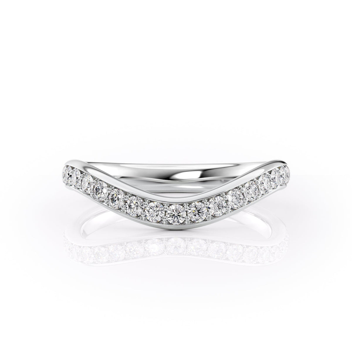 1.29 TCW Oval and Emerald Diamond Half Eternity DEF/VVS Lab Grown Wedding Band