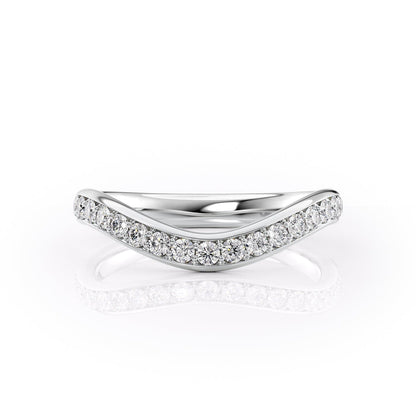 1.29 TCW Oval and Emerald Diamond Half Eternity DEF/VVS Lab Grown Wedding Band