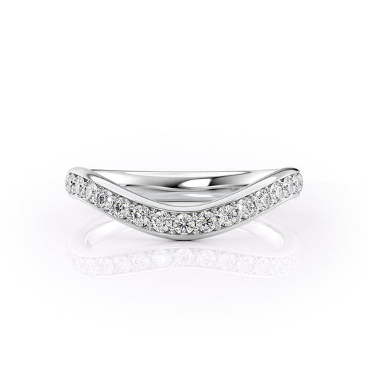 1.29 TCW Oval and Emerald Diamond Half Eternity DEF/VVS Lab Grown Wedding Band