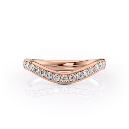 1.29 TCW Oval and Emerald Diamond Half Eternity DEF/VVS Lab Grown Wedding Band