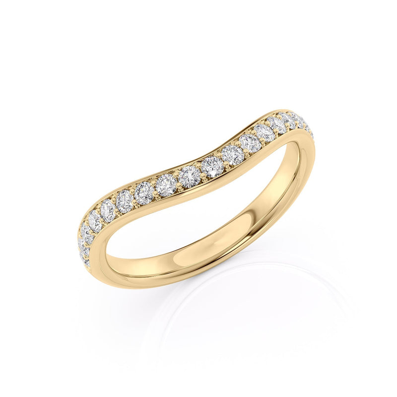 1.29 TCW Oval and Emerald Diamond Half Eternity DEF/VVS Lab Grown Wedding Band