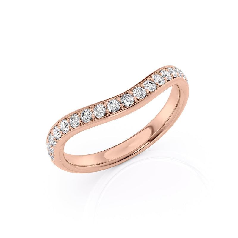1.29 TCW Oval and Emerald Diamond Half Eternity DEF/VVS Lab Grown Wedding Band