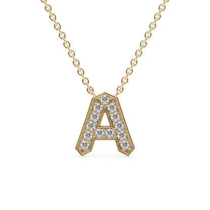 0.19 CT Round Leaf Pendant Lab Grown Diamond Necklace in Solid Gold