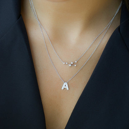 0.19 CT Round Leaf Pendant Lab Grown Diamond Necklace in Solid Gold
