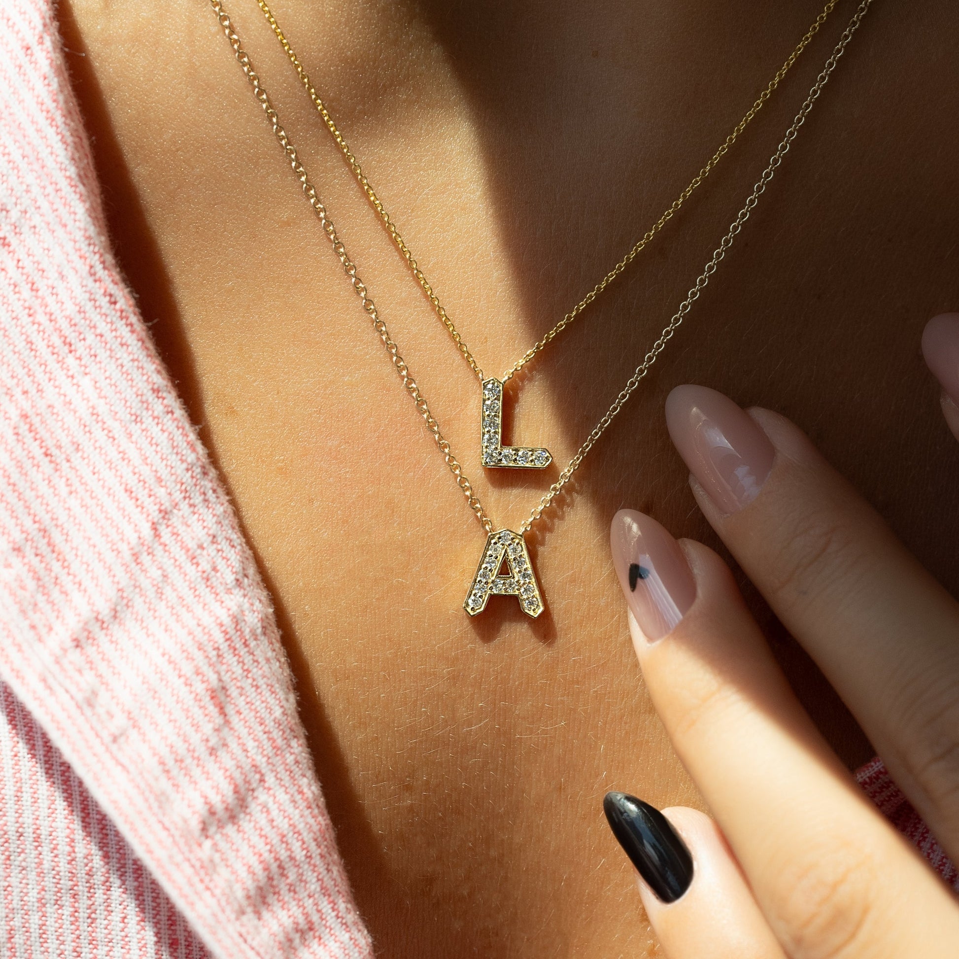 0.19 CT Round Leaf Pendant Lab Grown Diamond Necklace in Solid Gold