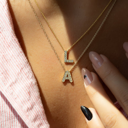 0.19 CT Round Leaf Pendant Lab Grown Diamond Necklace in Solid Gold