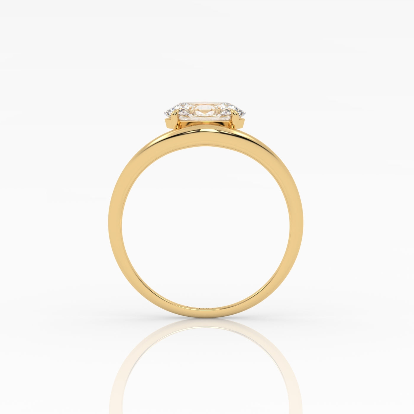 Round Halo, Pave & Split Shank Engagement Ring – 1.93 CT Lab Grown Diamond