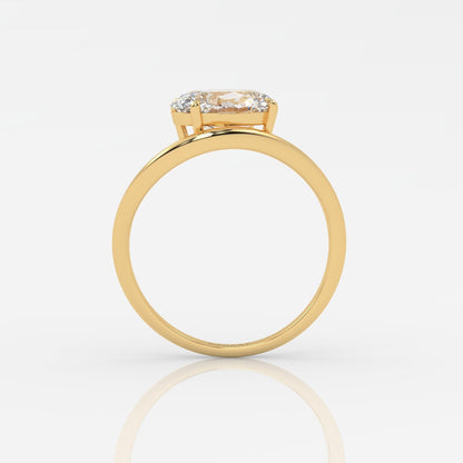 Round Halo, Pave & Split Shank Engagement Ring – 1.93 CT Lab Grown Diamond