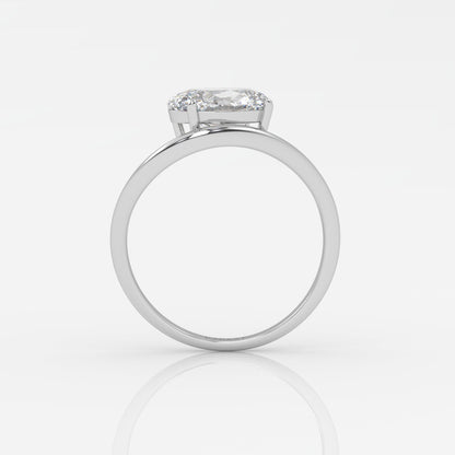 Round Halo, Pave & Split Shank Engagement Ring – 1.93 CT Lab Grown Diamond