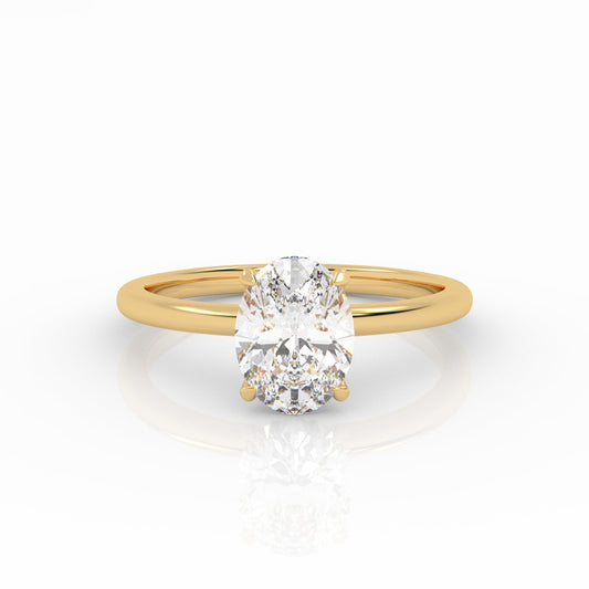 Round Halo, Pave & Split Shank Engagement Ring – 1.93 CT Lab Grown Diamond