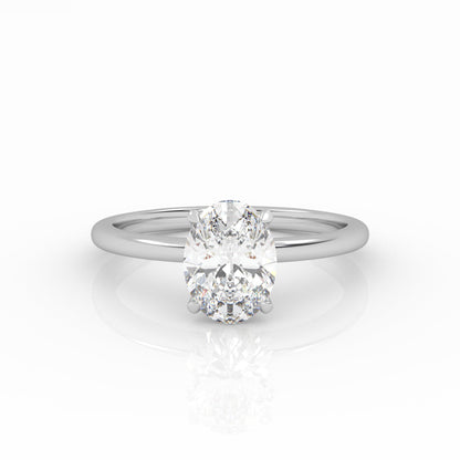 Round Halo, Pave & Split Shank Engagement Ring – 1.93 CT Lab Grown Diamond