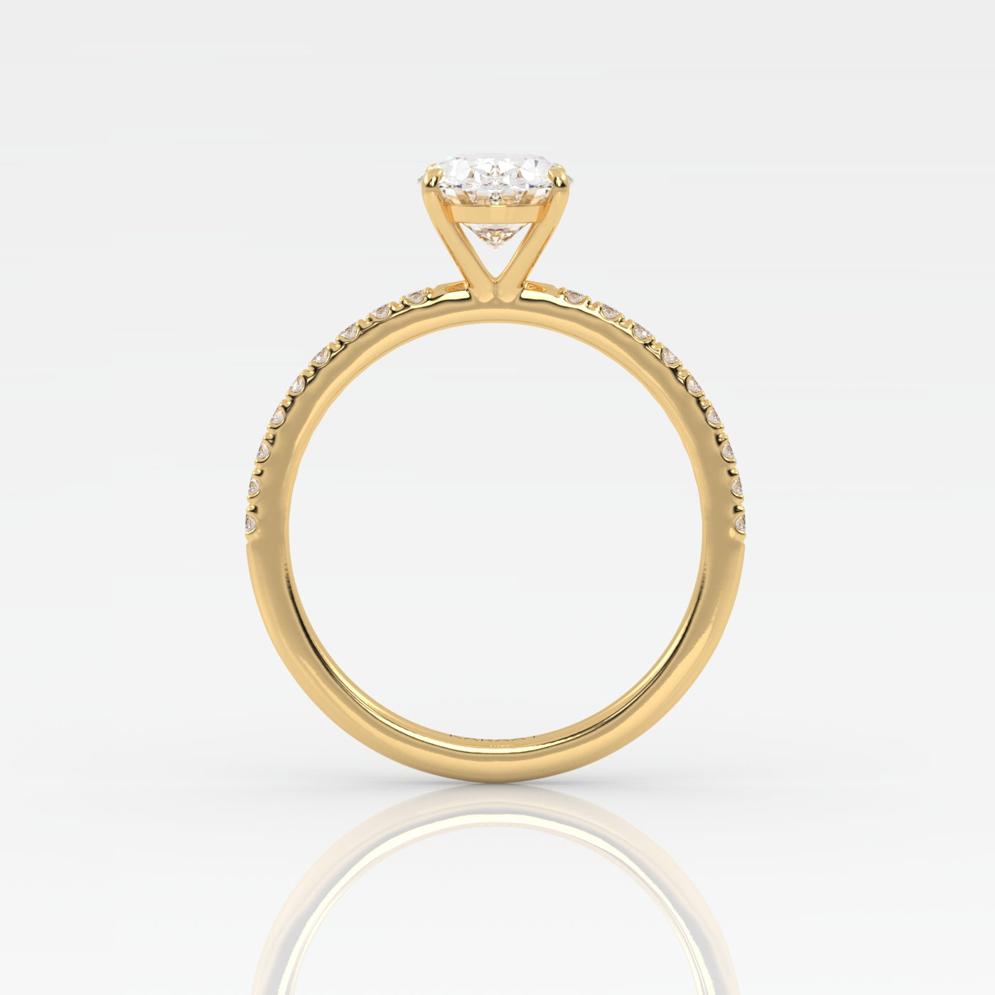 Round Halo, Pave & Split Shank Engagement Ring – 1.93 CT Lab Grown Diamond