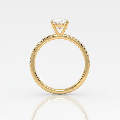 Round Halo, Pave & Split Shank Engagement Ring – 1.93 CT Lab Grown Diamond