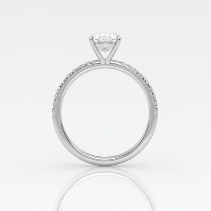 Round Halo, Pave & Split Shank Engagement Ring – 1.93 CT Lab Grown Diamond