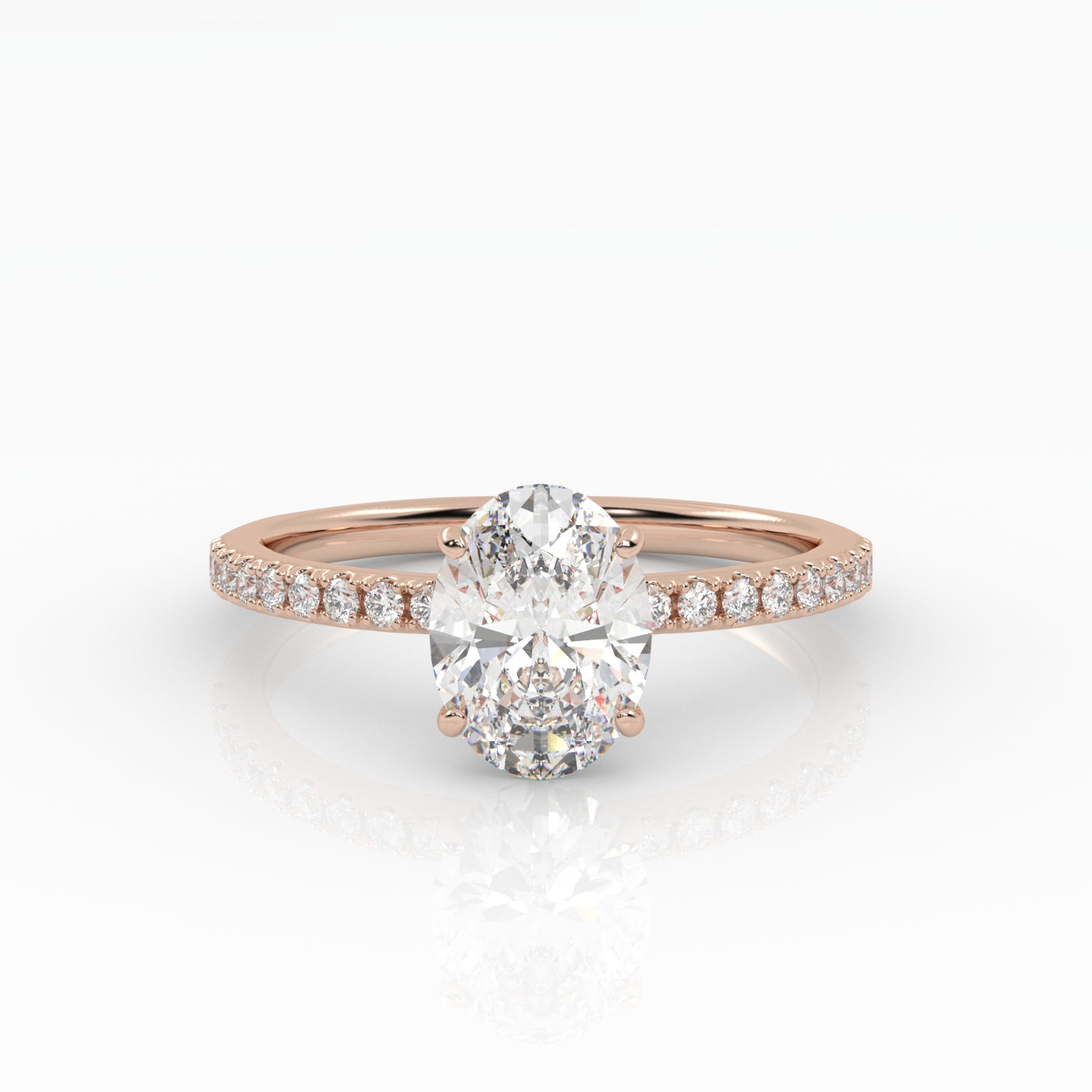 Round Halo, Pave & Split Shank Engagement Ring – 1.93 CT Lab Grown Diamond
