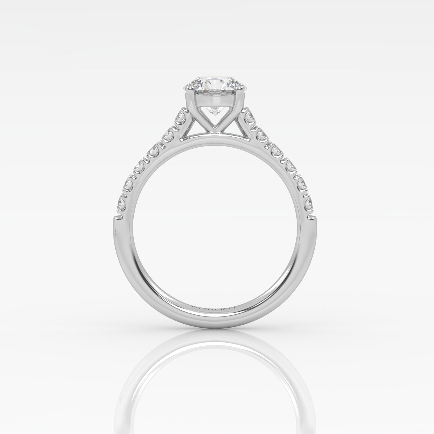 Round Halo, Pave & Split Shank Engagement Ring – 1.93 CT Lab Grown Diamond