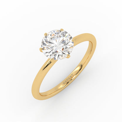 Round Halo, Pave & Split Shank Engagement Ring – 1.93 CT Lab Grown Diamond