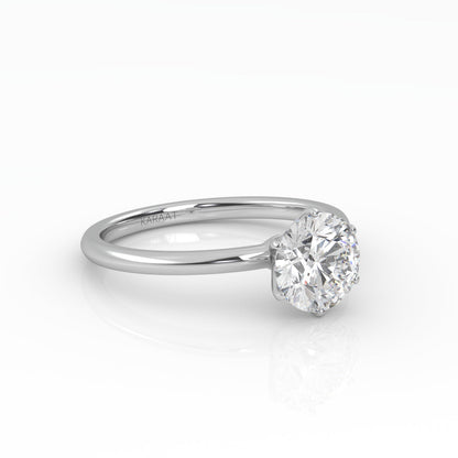 Round Halo, Pave & Split Shank Engagement Ring – 1.93 CT Lab Grown Diamond