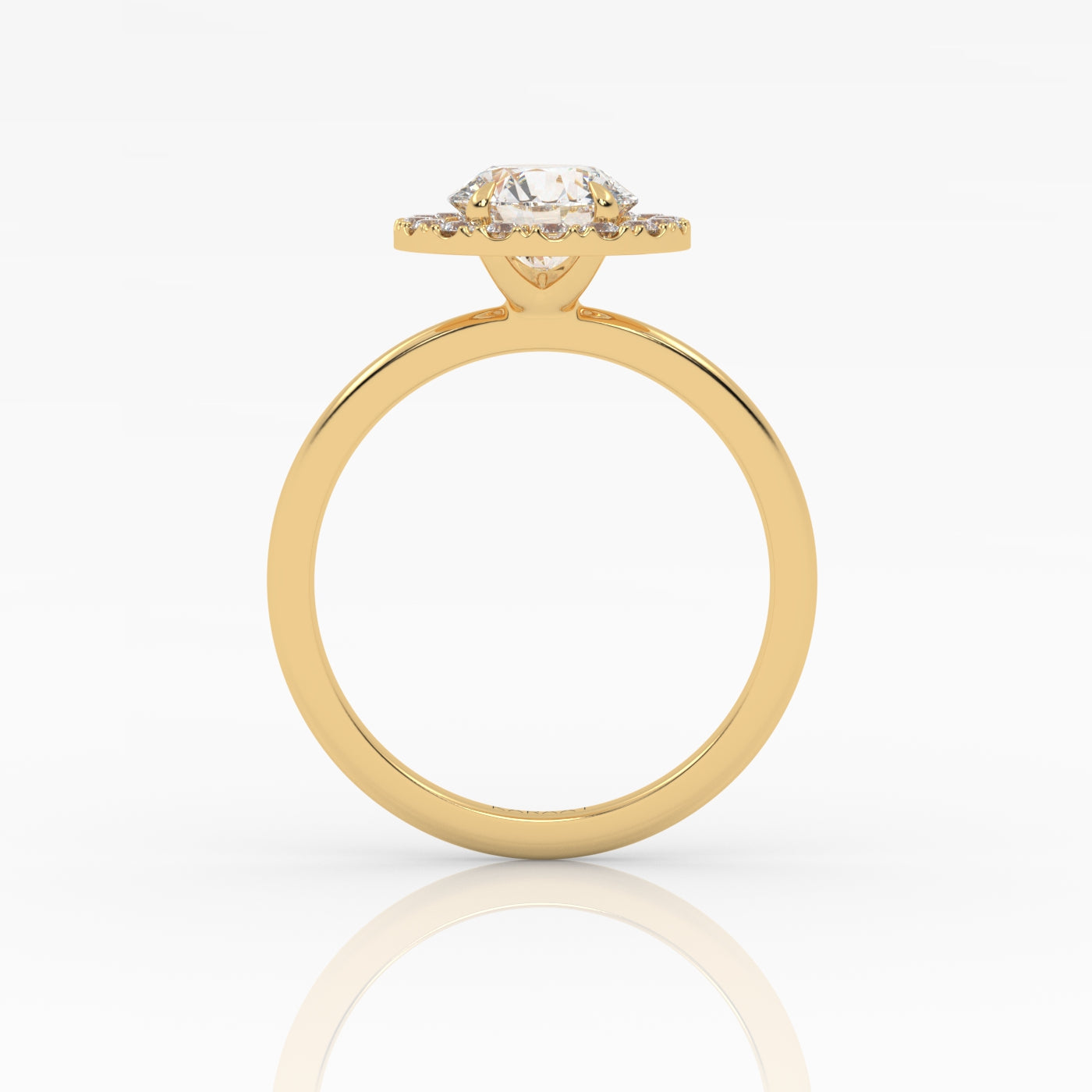 Round Halo, Pave & Split Shank Engagement Ring – 1.93 CT Lab Grown Diamond