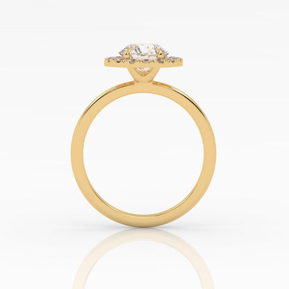 Round Halo, Pave & Split Shank Engagement Ring – 1.93 CT Lab Grown Diamond