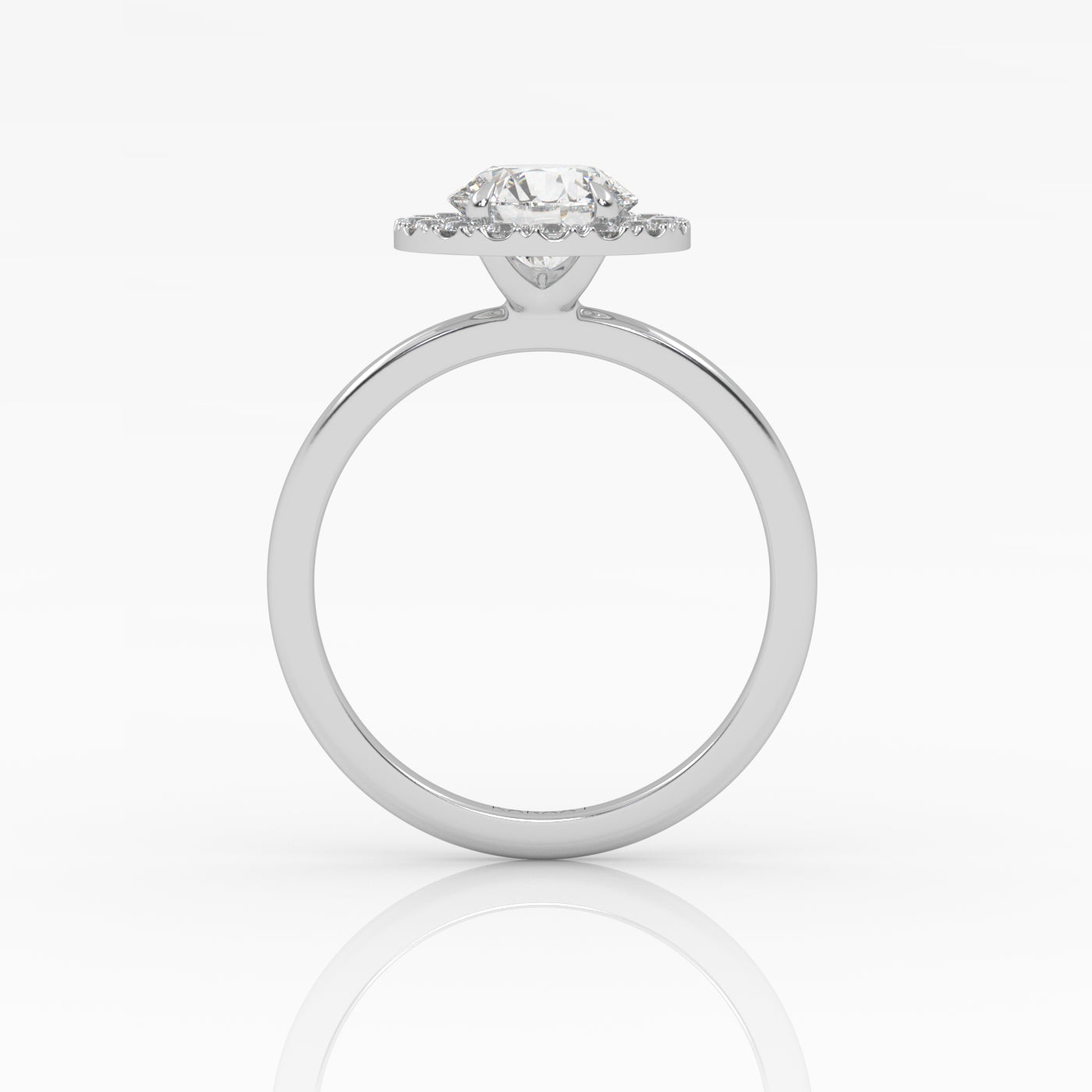 Round Halo, Pave & Split Shank Engagement Ring – 1.93 CT Lab Grown Diamond