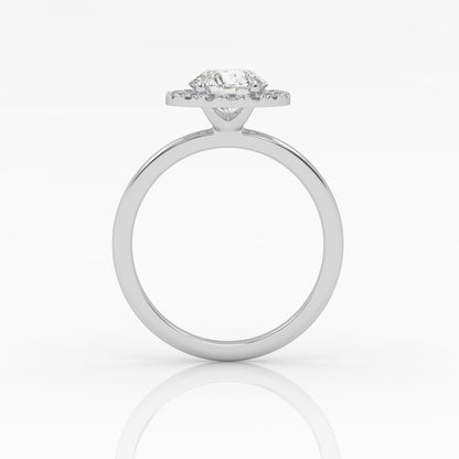 Round Halo, Pave & Split Shank Engagement Ring – 1.93 CT Lab Grown Diamond
