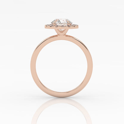 Round Halo, Pave & Split Shank Engagement Ring – 1.93 CT Lab Grown Diamond
